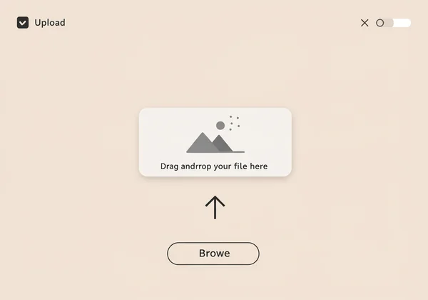 User interface for uploading a photo to an AI art tool