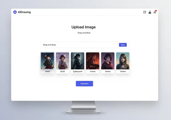 AIDrawing web interface with style options