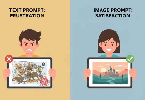 User comparing text-to-image vs image-to-image AI art