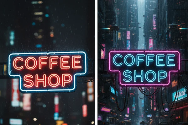 Street sign showing preserved text after AI style transfer